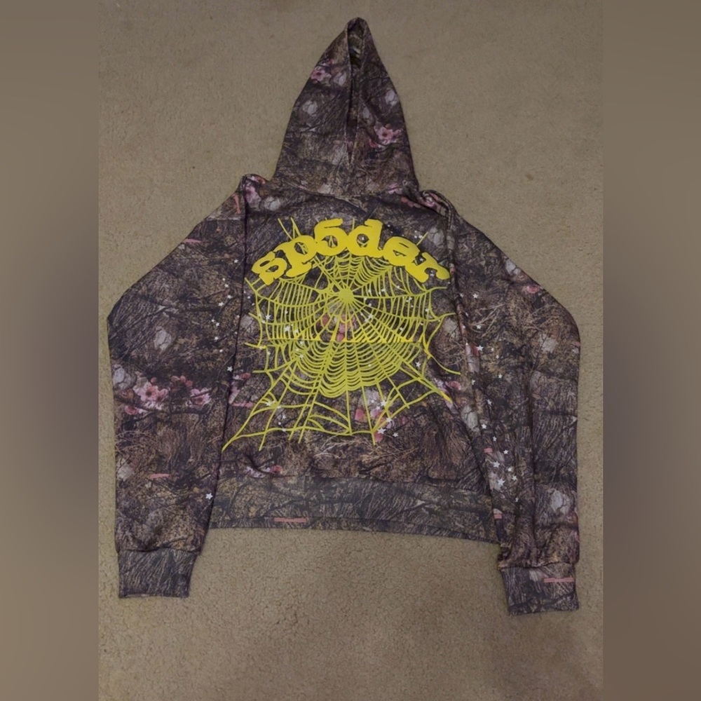 Spyder Camouflage Hoodie with Yellow Graphic